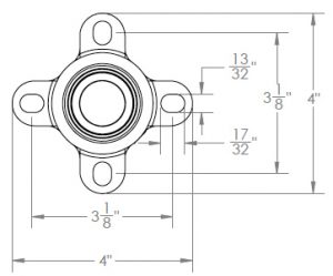 400 Four-Bolt Flange Side Mounts 