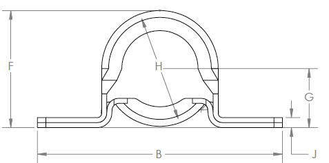 Snap Together Pillow Block (Front View)