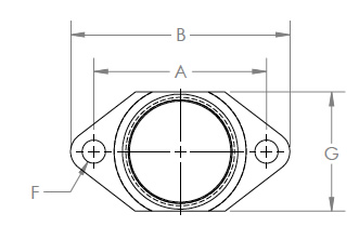 Two Bolt CFM Flush Mount (Top View)