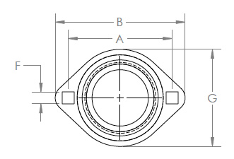 Two Bolt Flush Mount (Top View)